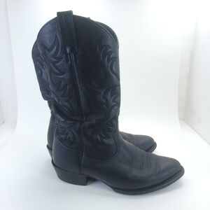 Ariat Heritage Western R-Toe Boots Mens Black Deertan Leather Cowboy Size 11EE